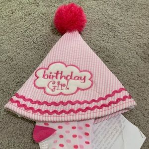 1st birthday 2PC hat and socks set